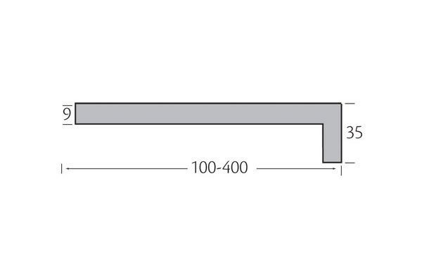 Volschuim paneel haakse hoek 300x35 mm